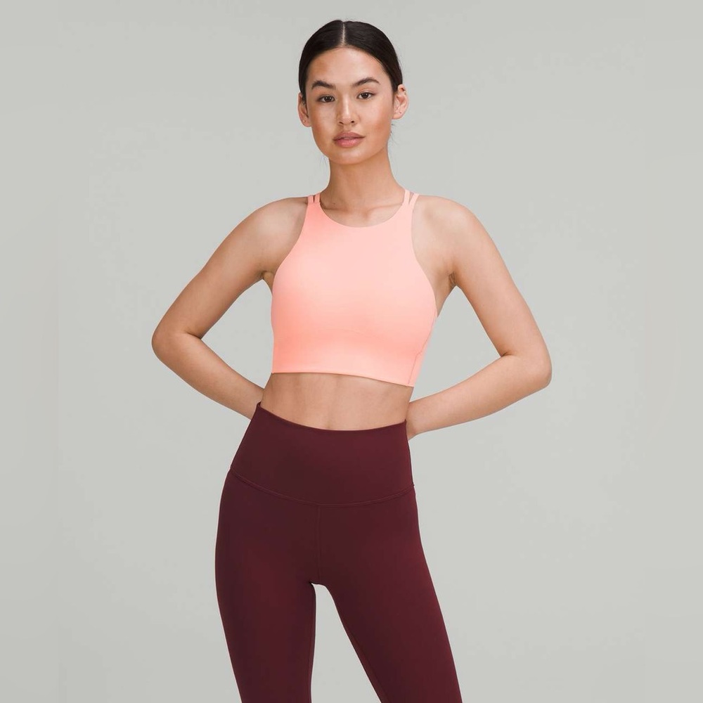 Lululemon High Neck Crop Sport Bra Seamless Size 6